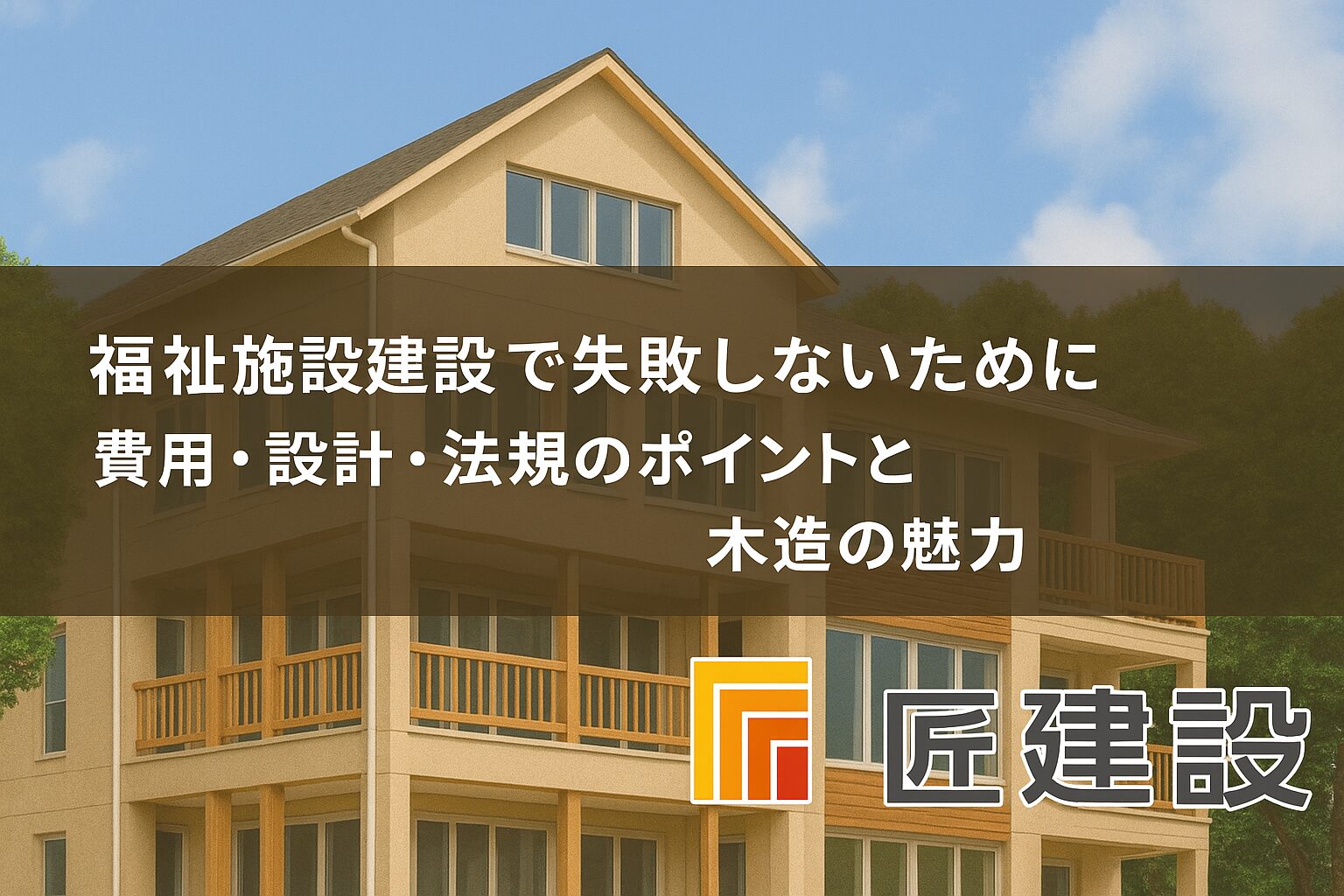 福祉施設建設で失敗しないために：費用・設計・法規のポイントと木造の魅力
